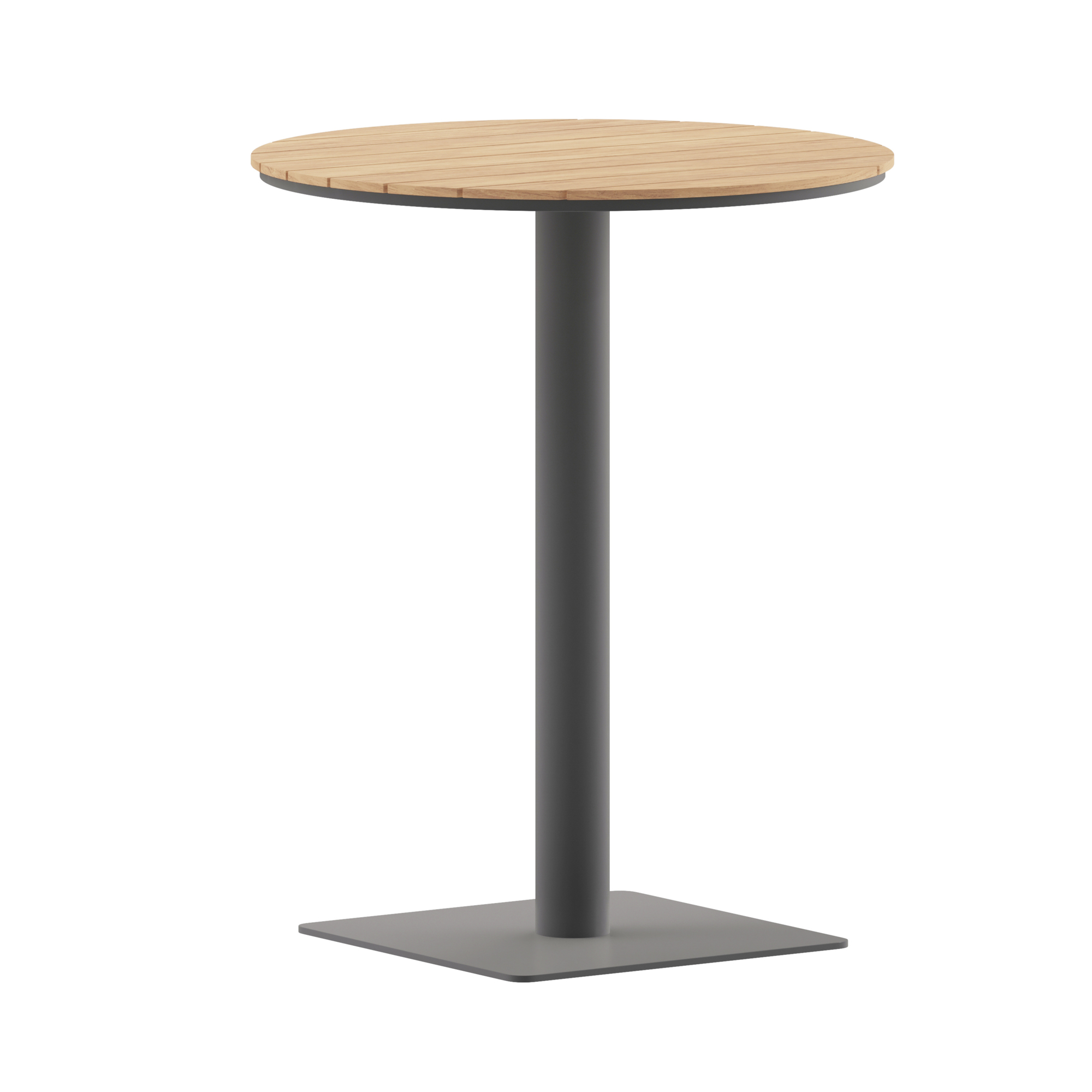 Flash Furniture, Natural/Gray 24in. Round Outdoor Patio Table, Table Shape Round, Primary Color Brown, Height 29.75 in, Model# SBTB106NAT